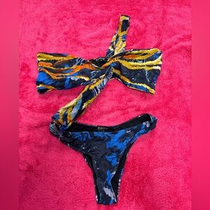 ICON Swim Blue and Black Bikini